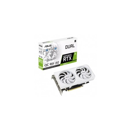 Tarjeta de video Nvidia Asus Dual GeForce RTX 3060 Ti White OC Edition 8GB GDDR6X, Aura Sync - DUAL-RTX3060TI-O8GD6X-WHITE