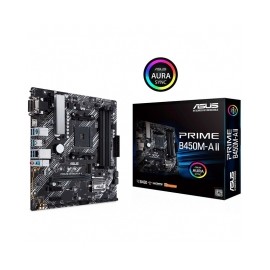 Tarjeta Madre Asus Prime B450M-A II, Micro ATX, AM4, DDR4 4400Mhz OC, M.2, Aura Sync