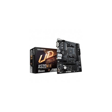 Tarjeta Madre Gigabyte A520M H, Micro ATX, AM4, DDR4 5000Mhz OC, M.2