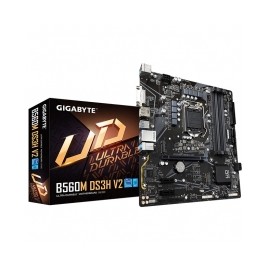 Tarjeta Madre Gigabyte B560M DS3H V2, 10-11 Gen Intel, Micro-ATX, LGA 1200, DDR4 5333Mhz, Dual M.2