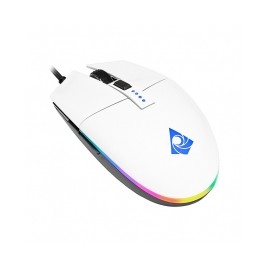 Mouse Gamer Munfrost Triton White, Alámbrico, 12,000 DPI, 6 Botones Progamables, Pixart 3360 óptico