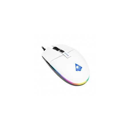 Mouse Gamer Munfrost Triton White, Alámbrico, 12,000 DPI, 6 Botones Progamables, Pixart 3360 óptico