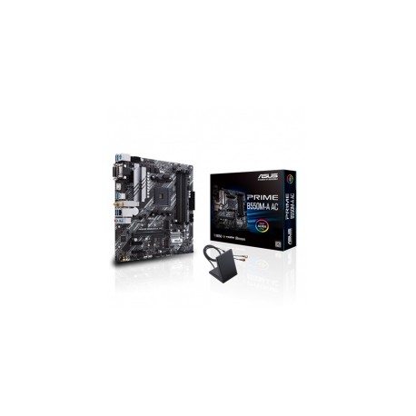 Tarjeta Madre Asus Prime B550M-A AC, Micro ATX, AM4, DDR4 4866Mhz OC, Dual M.2, Wi-Fi, Bluetooth 5.0, Aura Sync