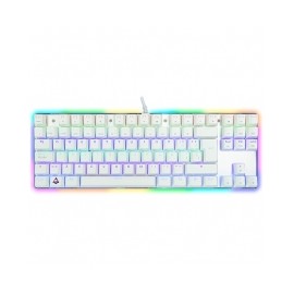 Teclado Gamer Mecanico Munfrost Deimos White, Switches Gateron Red, Formato TKL, Alambrico, Iluminacion ARGB, Español