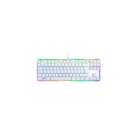 Teclado Gamer Mecanico Munfrost Deimos White, Switches Gateron Red, Formato TKL, Alambrico, Iluminacion ARGB, Español