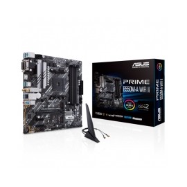 Tarjeta Madre Asus Prime B550M-A WiFi II, Micro ATX, AM4, DDR4 4866Mhz OC, x2 M.2, WiFi 6, Bluetooth 5.1, Aura Sync