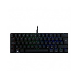 Teclado Gamer Mecanico 60% Munfrost Dark Moon Black, Switches Gateron Blue, Alambrico, Iluminacion ARGB, Español