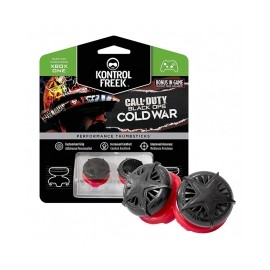 KontrolFreek Call of Duty: Black Ops Cold War para Xbox One y Xbox Series X | Performance Thumbsticks | Negro/Rojo.