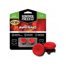 KontrolFreek FPS Freek Inferno para Xbox Series X/S | Performance Thumbsticks | 2 Alturas elevadas, Cóncavo | Rojo