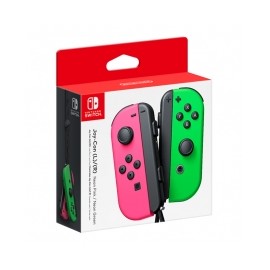 Controles Joy-Con Izquierdo y Derecho para Nintendo Switch, color Rosa/Verde Neón - Standard Edition - HACAJAHAA