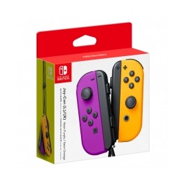 Controles Joy-Con Izquierdo y Derecho para Nintendo Switch, color Morado/Naranja Neón - Standard Edition - HACAJAQAA