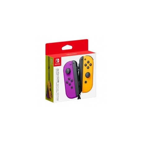 Controles Joy-Con Izquierdo y Derecho para Nintendo Switch, color Morado/Naranja Neón - Standard Edition - HACAJAQAA