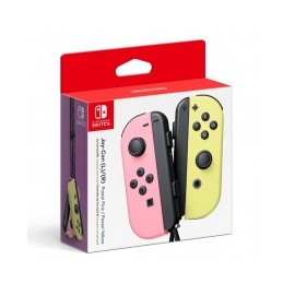Controles Joy-Con Izquierdo y Derecho para Nintendo Switch, Color Rosa Pastel/Amarillo Pastel- Standard Edition - HACAJAVAF