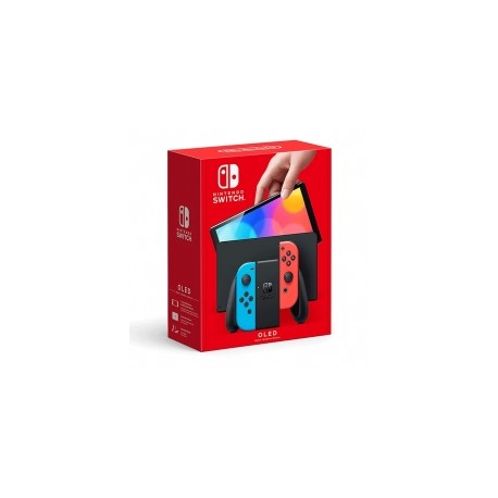 Consola Nintendo Switch OLED 64GB Standard Edition | Color Azul Neon y Rojo Neon - HEGSKABAA