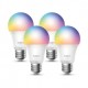 Bombilla Wi-Fi inteligente TP-Link Tapo L530E 4 Pack | Multicolor | Compatible con Hey Google y Alexa, - Focos