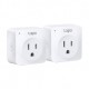 Mini contactos de Wi-Fi inteligentes TP-Link Tapo P100 2 Pack | Compatible con Hey Google y Alexa