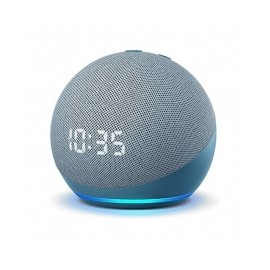 Amazon Echo Dot | Bocina Inteligente con reloj y Alexa | Azul | 4Gen