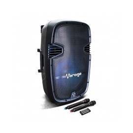 Bocina Karaoke Vorago KSP-500 | 2 Microfonos inalámbricos | Tripie | USB | SD | 3.5mm | Bluetooth