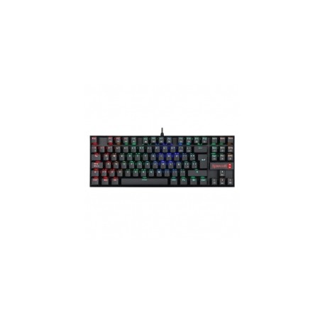 Teclado Mecánico Redragon Kumara Black K552RGB-1R-SP, TKL, Switches Redragon Red, Español