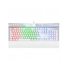 Teclado Mecánico Redragon Yama White K550W-1-SP, Switches Redragon Purple, Macros personalizables, Reposa muñecas, Español