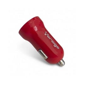 Cargador Vorago USB 2.0 para auto de 1 A Rojo - AU-101-RD