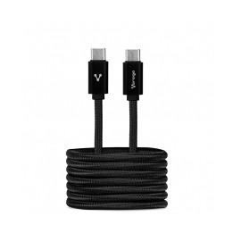 Cable Vorago USB-C a USB-C Negro 1 Metro - CAB-124-BK