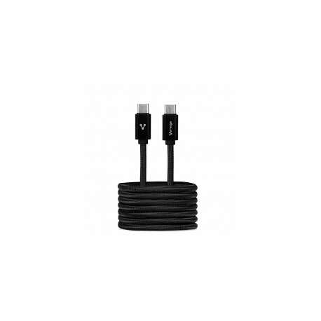 Cable Vorago USB-C a USB-C Negro 1 Metro - CAB-124-BK