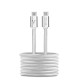 Cable Vorago USB-C a USB-C Blanco 1 Metro - CAB-124-WH