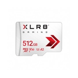 Memoria Micro SDXC PNY XLR8 512GB Clase 10, U3, V30, 100MB/s, 4K UHD, Full HD - P-SDU512V32100XLR-GE