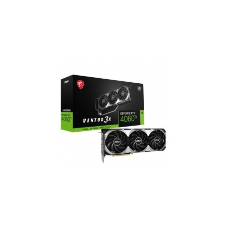 Tarjeta de video Nvidia MSI GeForce RTX 4060 Ti VENTUS 3X 16G OC,  DLSS 3, RAY TRACING, REFLEX, STUDIO, GDDR6,  - GPU-MSI-RTX40