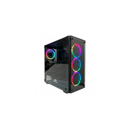 Gabinete Redragon Wheel Jack, Mid Tower, Incluye 3 ventiladores RGB, ATX / Micro-ATX / Mini-ITX , Cristal Templado , Filtro Ant