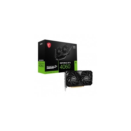 Tarjeta de video Nvidia MSI RTX 4060 Ventus 2X Black 8G OC, DLSS 3, Ray Tracing, 128-bit