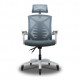 Silla Gamer Munfrost Nova Gris con Blanco | Reclinable | 180KG | Ruedas tipo patin - MFMSIL1W