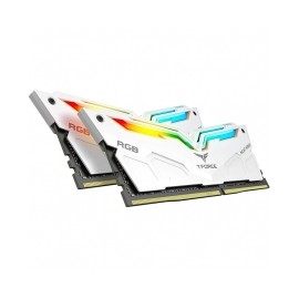 Memoria RAM Teamgroup Night Hawk RGB 16GB 2X8GB 3200MHZ Blanca - TF2D416G3200HC16CDC01