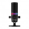 Micrófono de condensador Hyperx DuoCast para Streamers, RGB, PC, PS5, PS4, Mac, Cardiorde, Omnidireccional, Filtro pop, Control