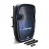 Bocina Karaoke Vorago KSP-500 | 2 Microfonos inalámbricos | Tripie | USB | SD | 3.5mm | Bluetooth