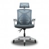 Silla Gamer Munfrost Nova Gris con Blanco | Reclinable | 180KG | Ruedas tipo patin - MFMSIL1W